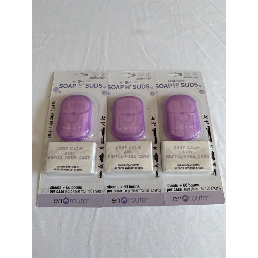 Travel Soap Sheets/Strips For Washing Hands 3 Cases And Pack Of 100 Pcs Each New
